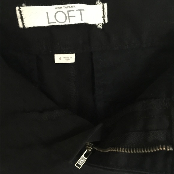AT LOFT Black Shorts 100% Cotton Size 4 - Picture 3 of 8
